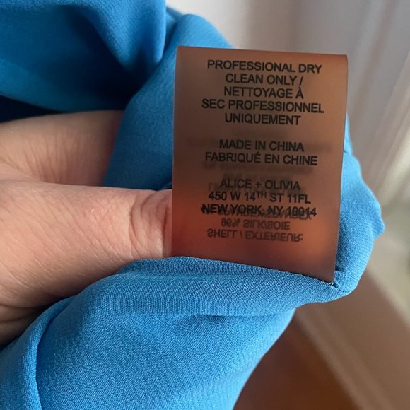 Alice + Olivia Blue Sleeveless Dress Cocktail Flowy Lightweight Racerback - Picture 4 of 6